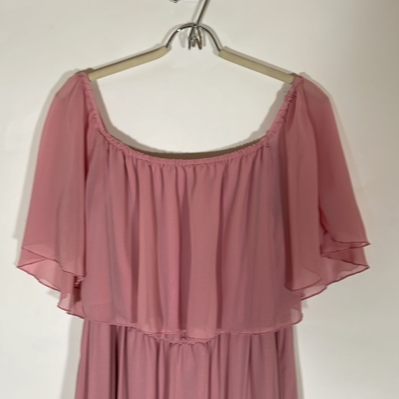 SHEIN Curve Pink Maxi Off the Shoulder Dress, Plus Size 2XL #452 - Picture 2 of 12